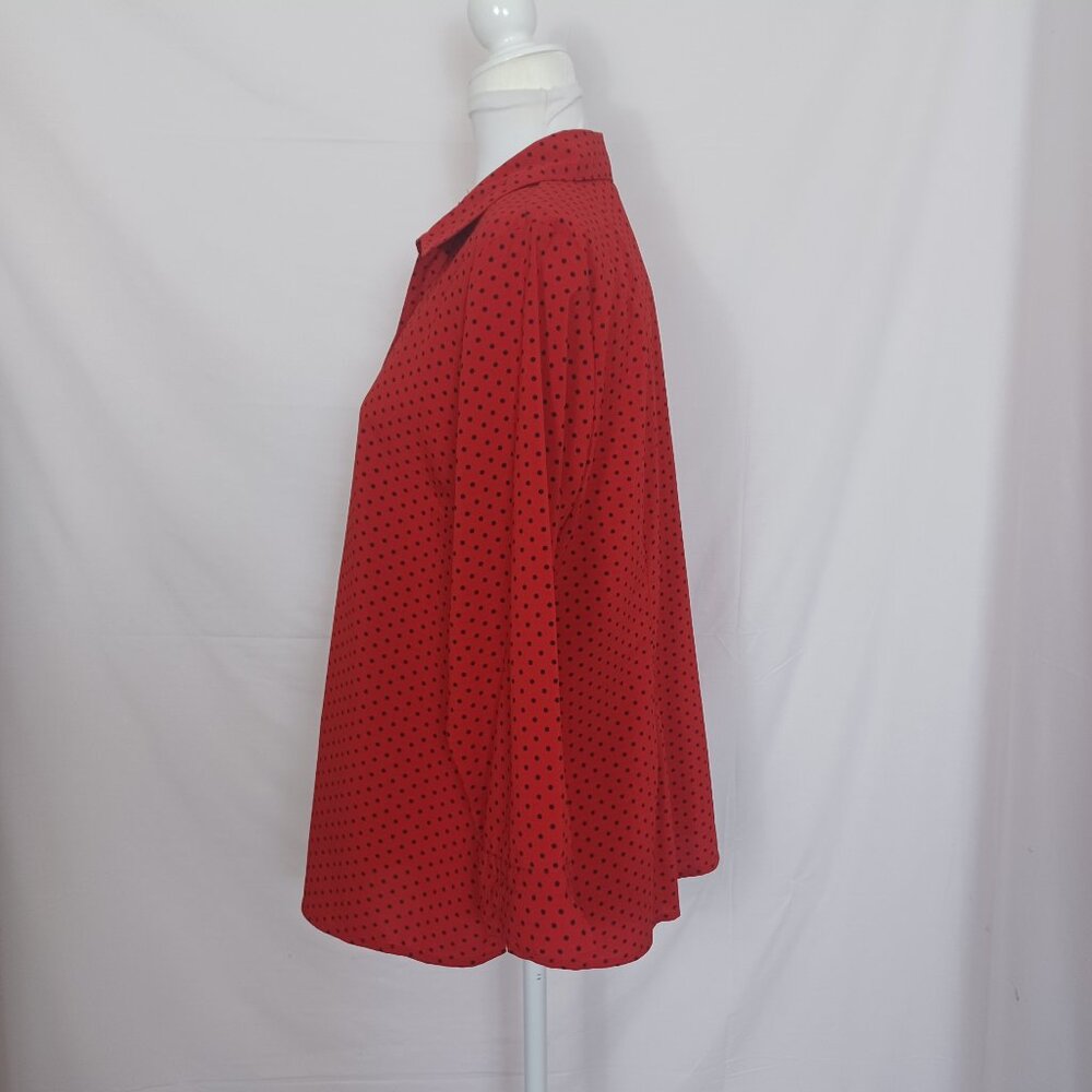 Notations Stretch Button Down Blouse - Picture 5 of 9